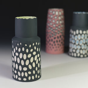 Open image in slideshow, Handmade Coloured Porcelain Vase
