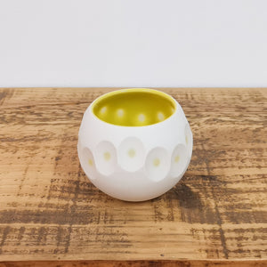 Open image in slideshow, Handmade Medium Round White Porcelain Tealight Holder
