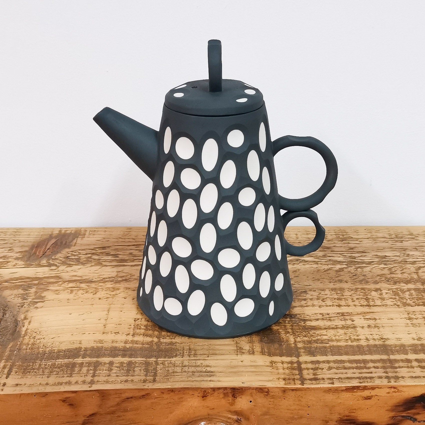 Handmade Charcoal Porcelain Coffee Pot