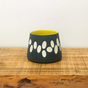 Open image in slideshow, Handmade Large Charcoal Porcelain Tealight Holder
