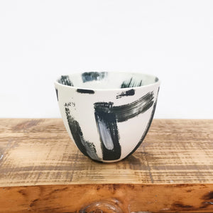 Open image in slideshow, Handmade Brushed Porcelain Bowl
