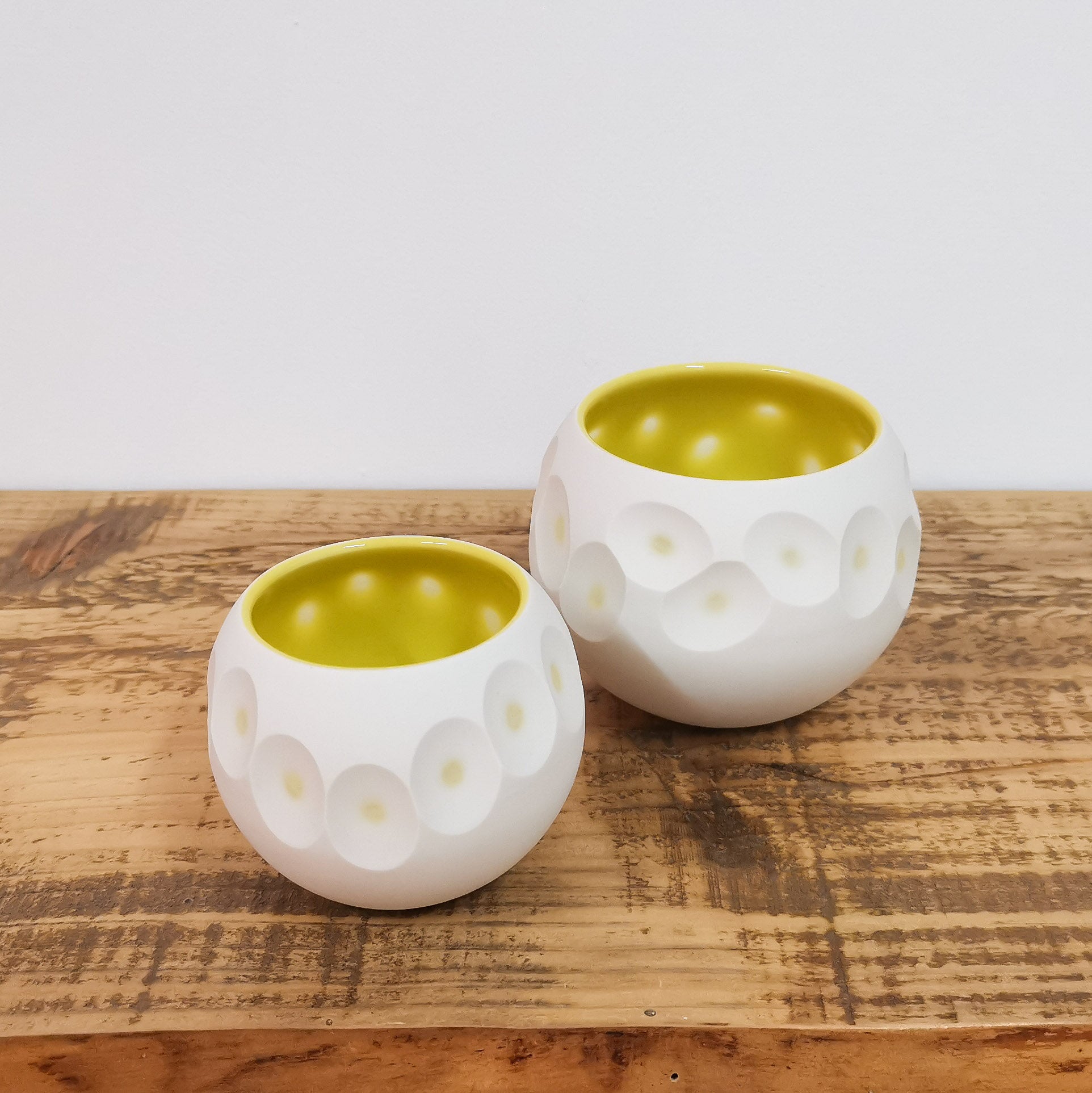 Handmade Medium Round White Porcelain Tealight Holder